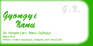 gyongyi nanu business card