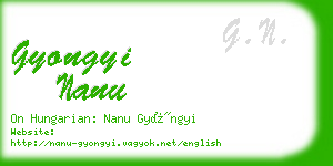 gyongyi nanu business card